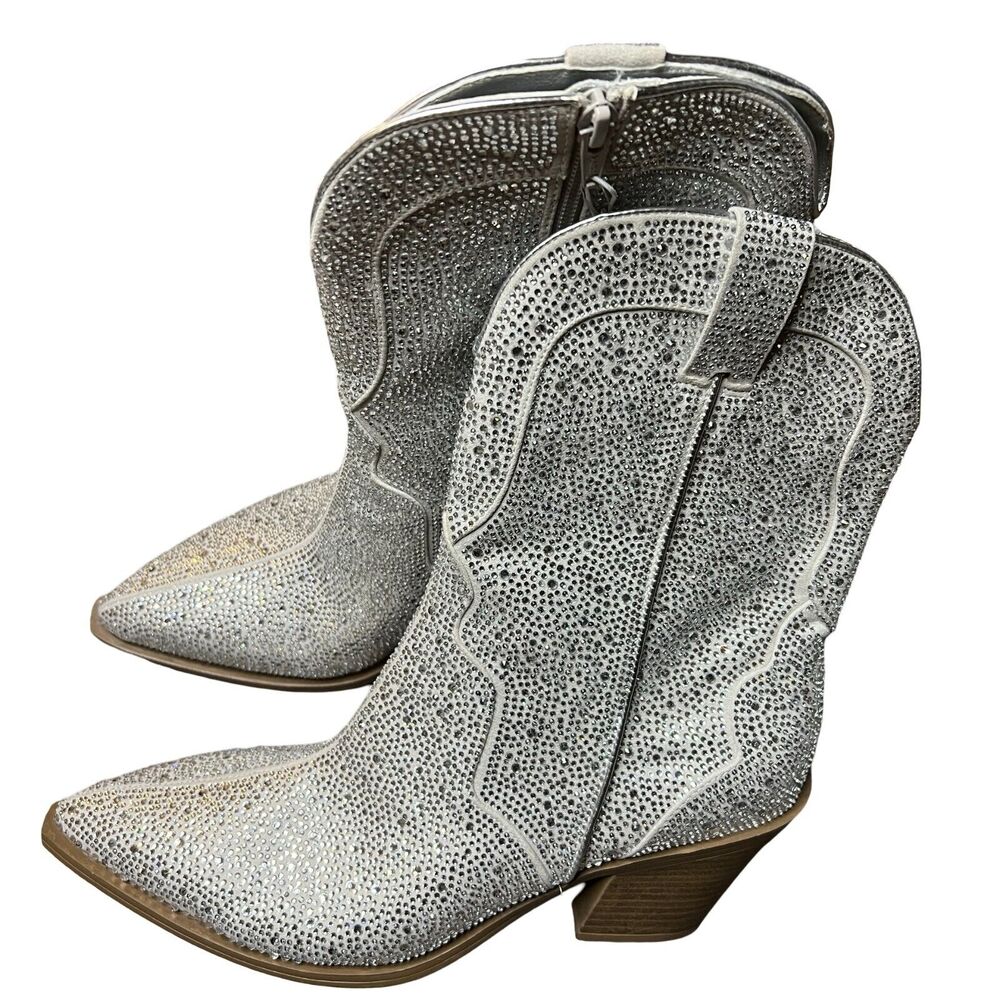 Universal Thread Jacey Rhinestone Western Ankle B… - image 2